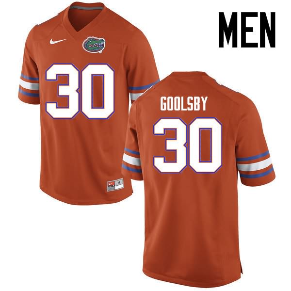 Men's NCAA Florida Gators DeAndre Goolsby #30 Stitched Authentic Nike Orange College Football Jersey KIF6665IE